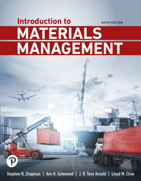 Introduction to Materials Management 9th Edition by Arnold Test Bank