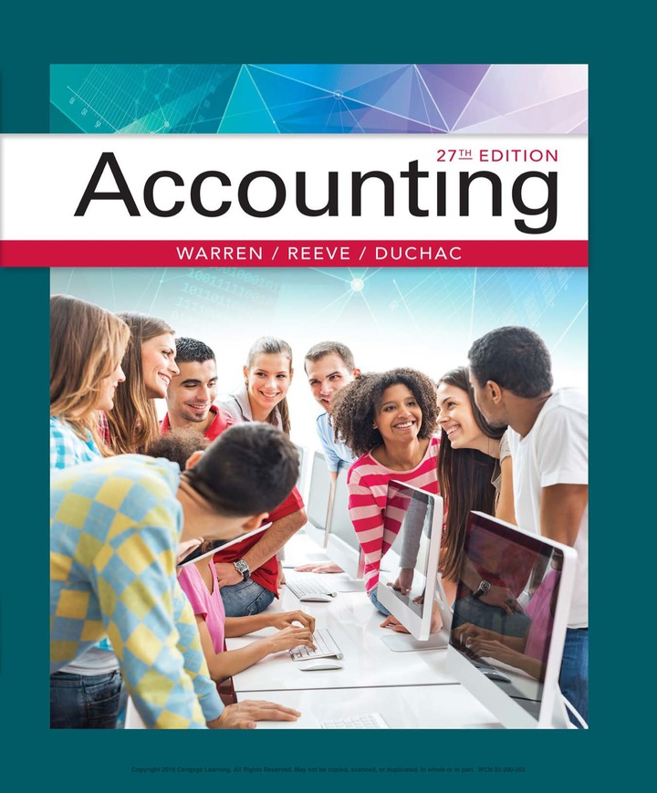 Accounting 27th Edition by Warren Test Bank